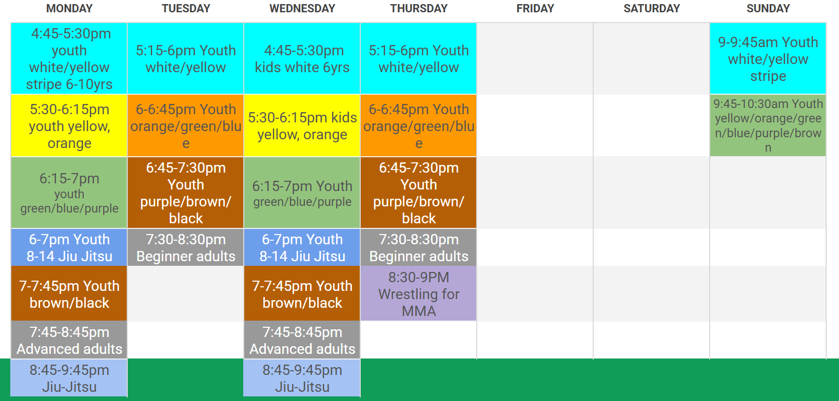 Schedule