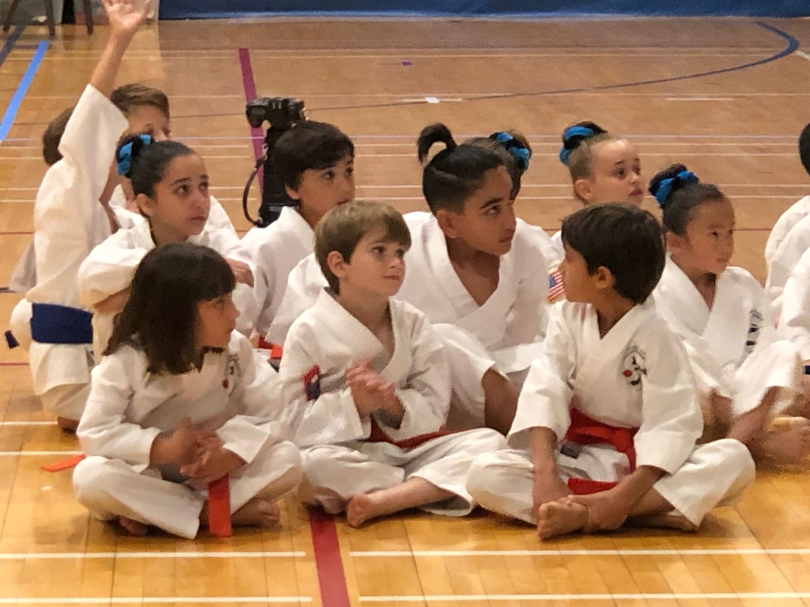 Young students watching class at Rokah Karate
